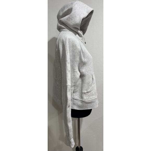 LULULEMON Scuba Oversized Half-Zip Hoodies Heathered Ultra Light Gray SZ. XS/S - Picture 5 of 8